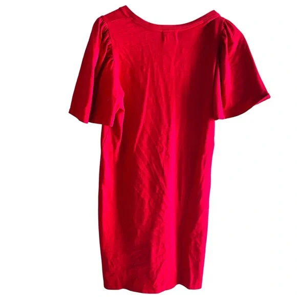 Nation LTD Mallory Flutter Sleeve Mini Dress in Heartbreaker Size Small Cotton - Picture 3 of 6